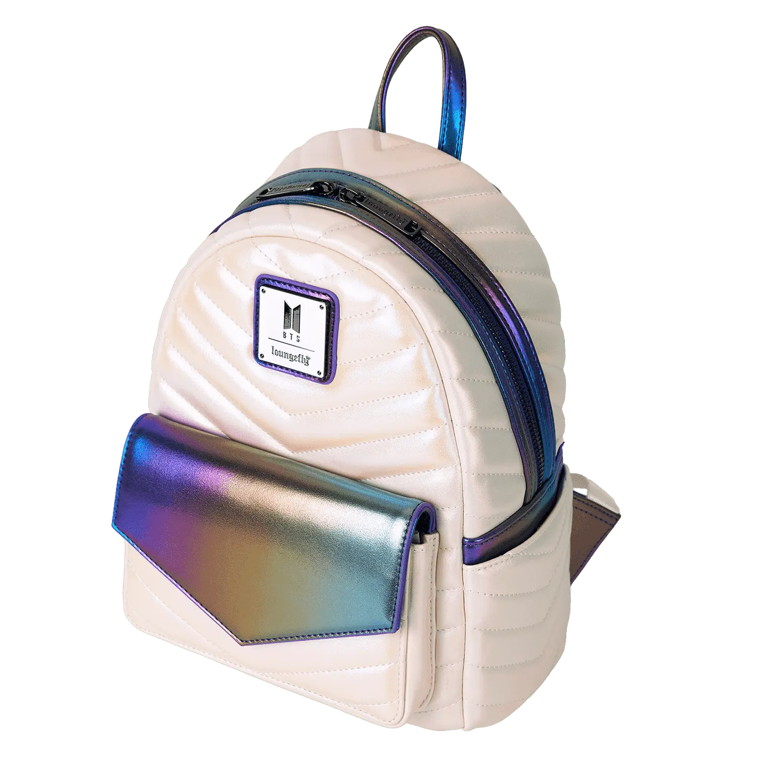 Funko Pop! By Loungefly BTS Iridescent Quilted Mini Backpack - Image 4
