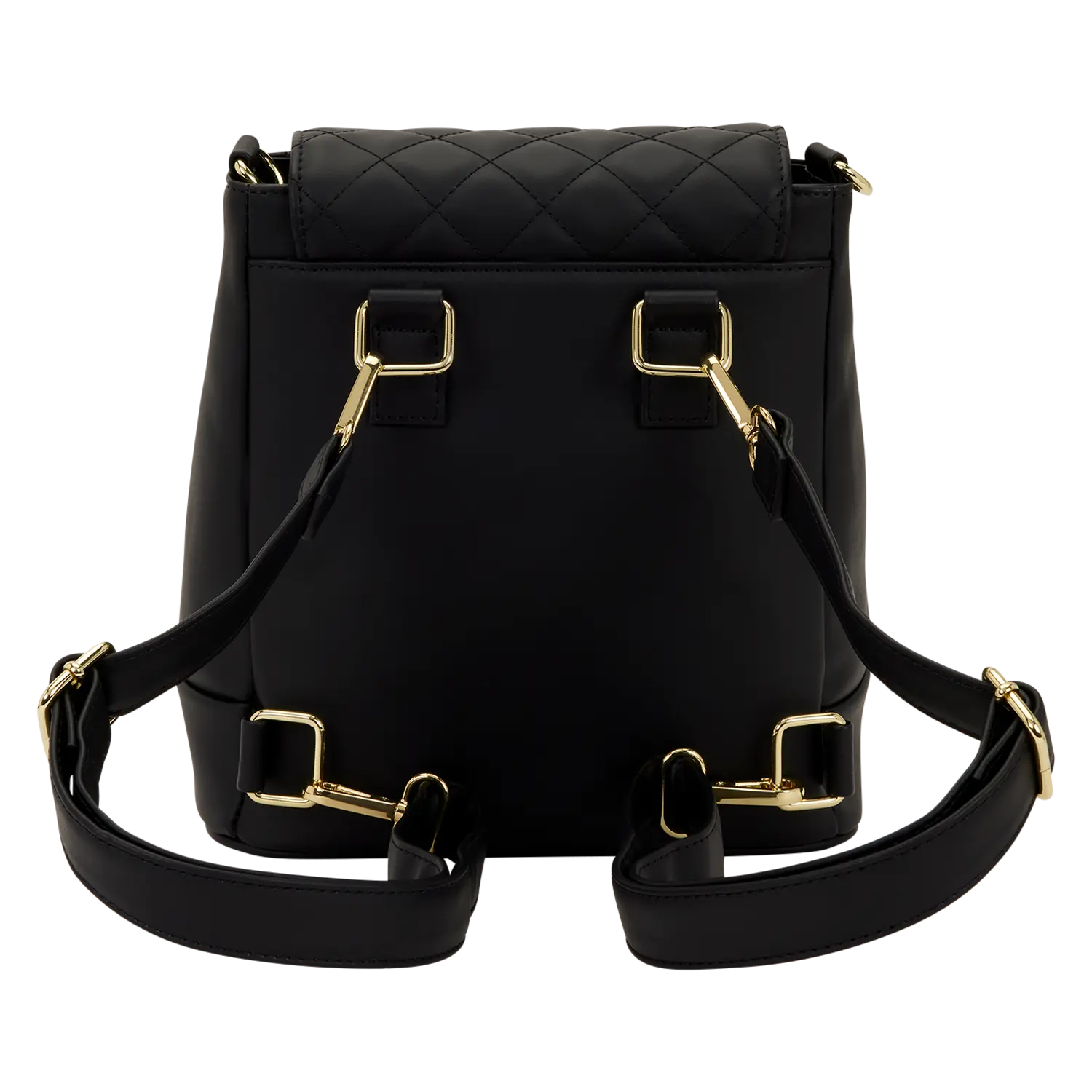 Loungefly The Lilly Black Convertible Mini Backpack & Crossbody Pin Trader Bag - Image 6