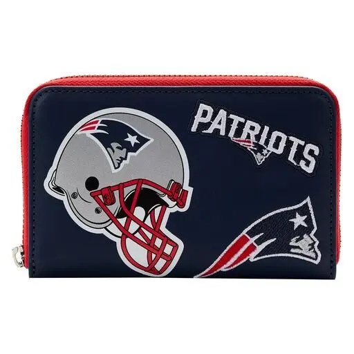 NFL New England Patriots Patches Zip Around Wallet