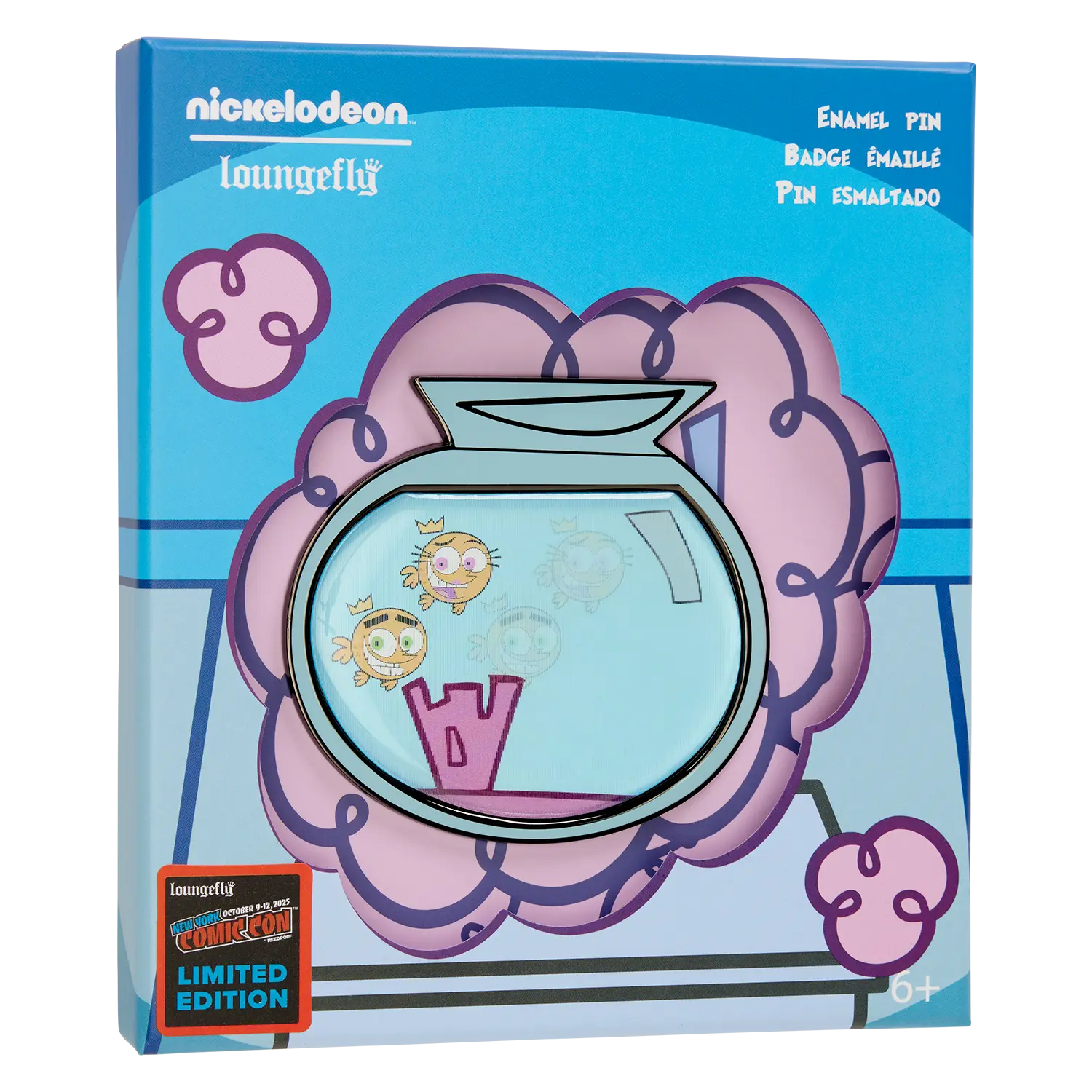 NYCC Limited Edition The Fairly OddParents Lenticular 3" Collector Box Pin - Image 3