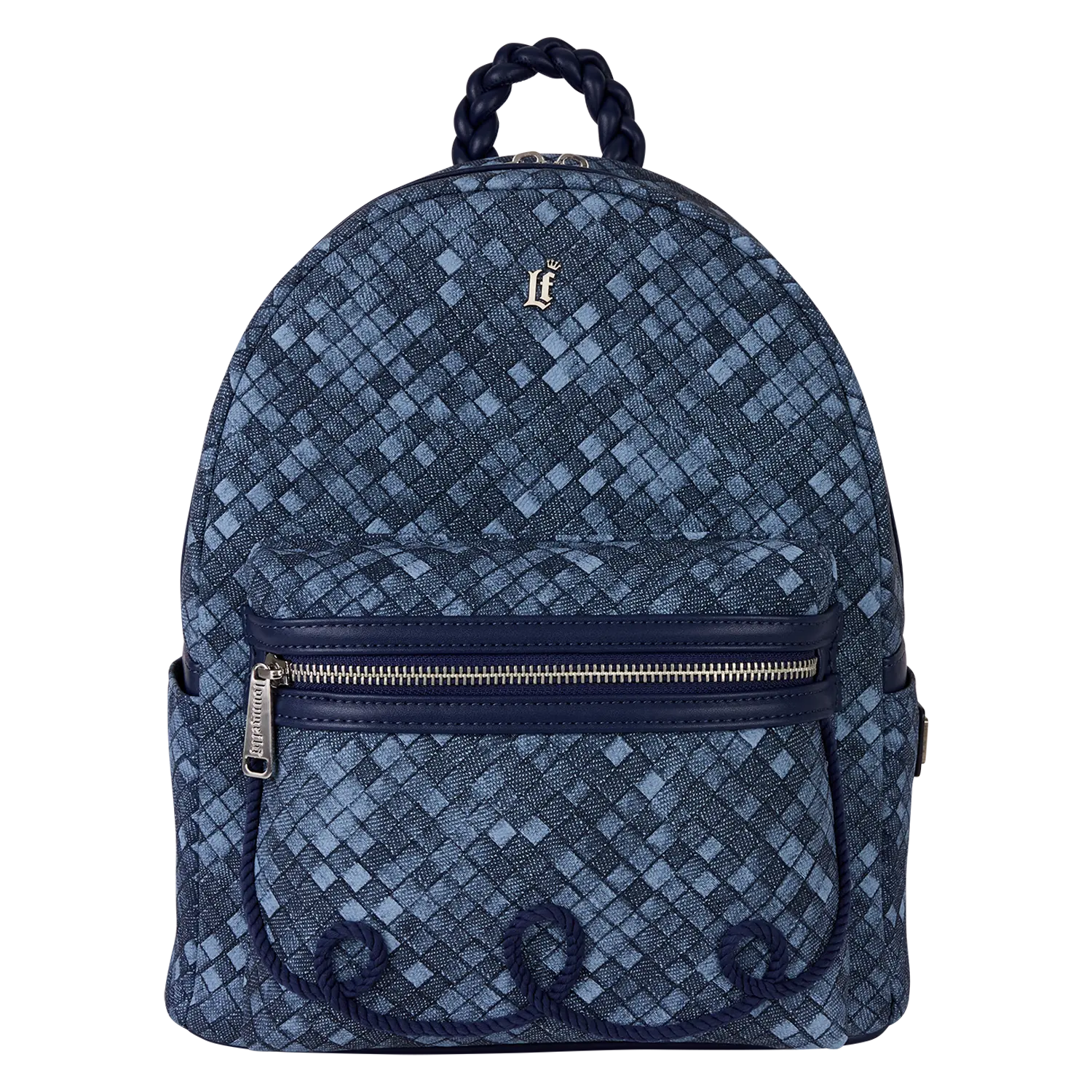 Loungefly Blue Checkered Mini Backpack