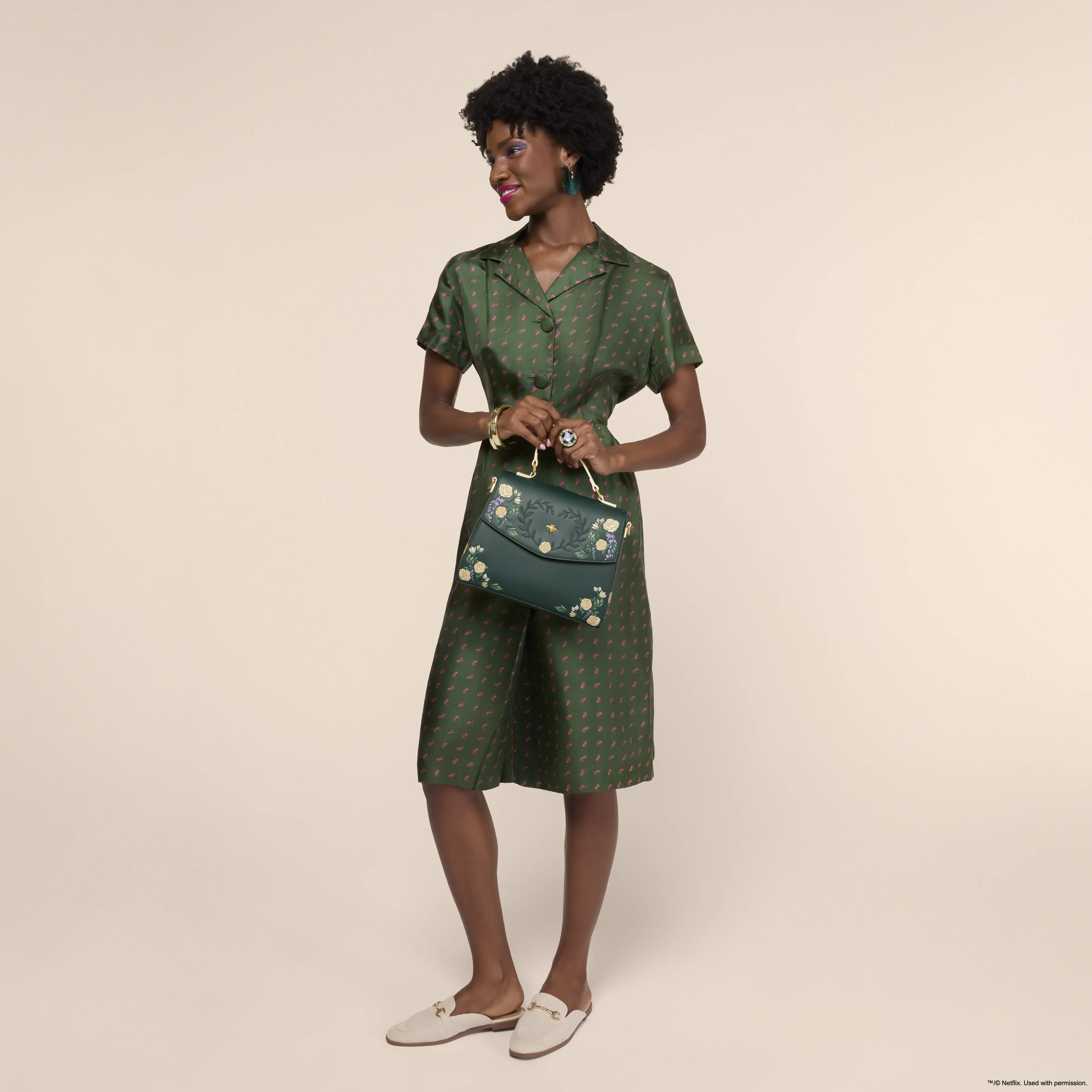 Bridgerton Floral Crossbody Bag - Image 2