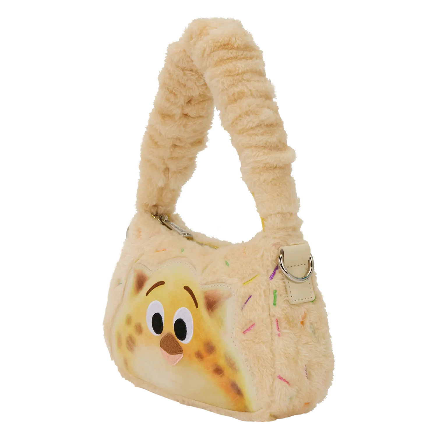 Zootopia 2 Officer Clawhauser Cotton Candy Plush Cosplay Crossbody Bag - Image 4