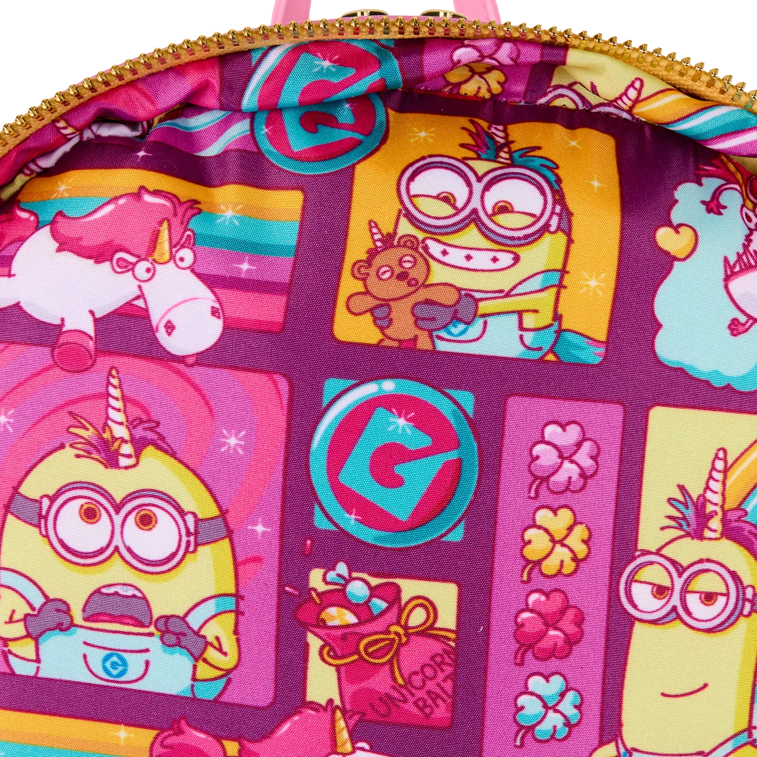 Minions Fluffy Unicorn Rainbow Mini Backpack - Image 7