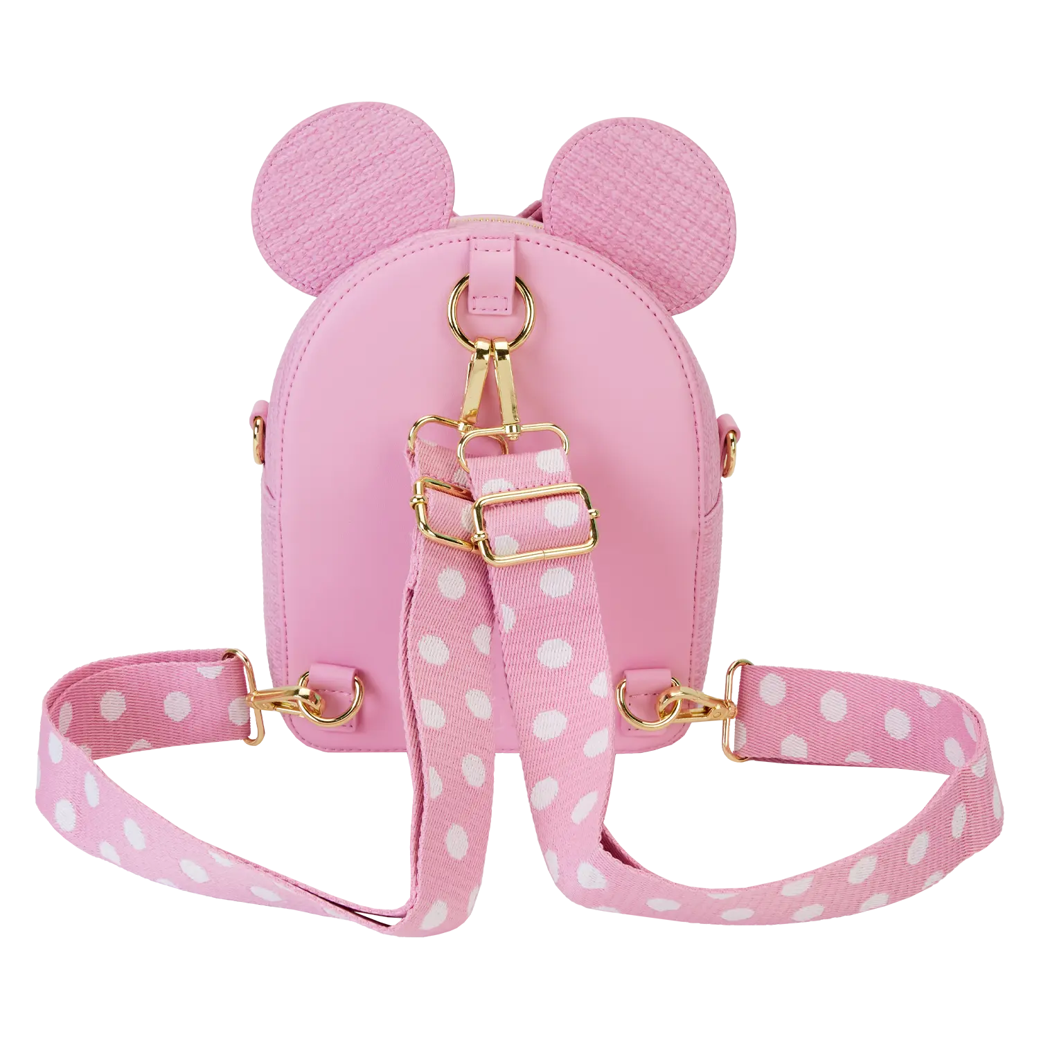 Minnie Mouse Woven Texture Convertible Mini Backpack & Crossbody Bag - Image 7