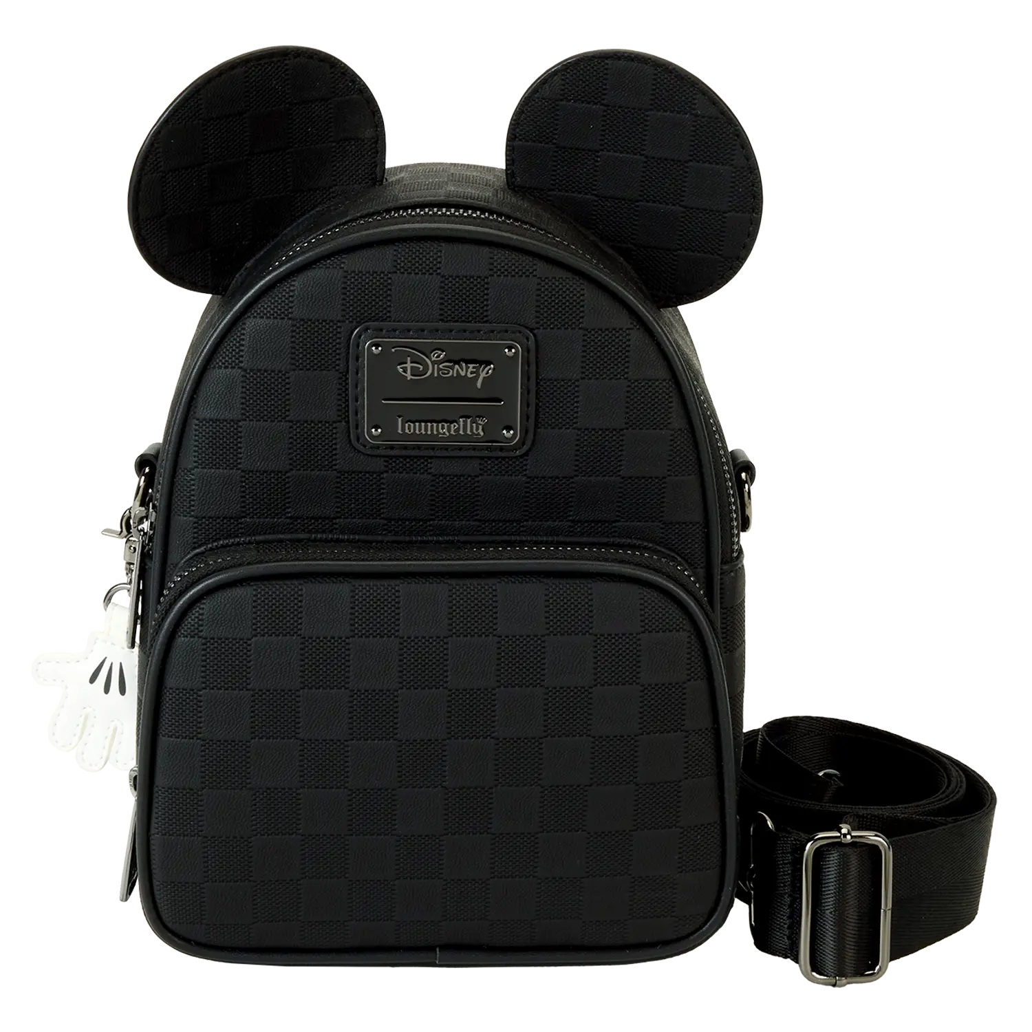 Mickey Mouse Checkered Texture Convertible Mini Backpack & Crossbody Bag