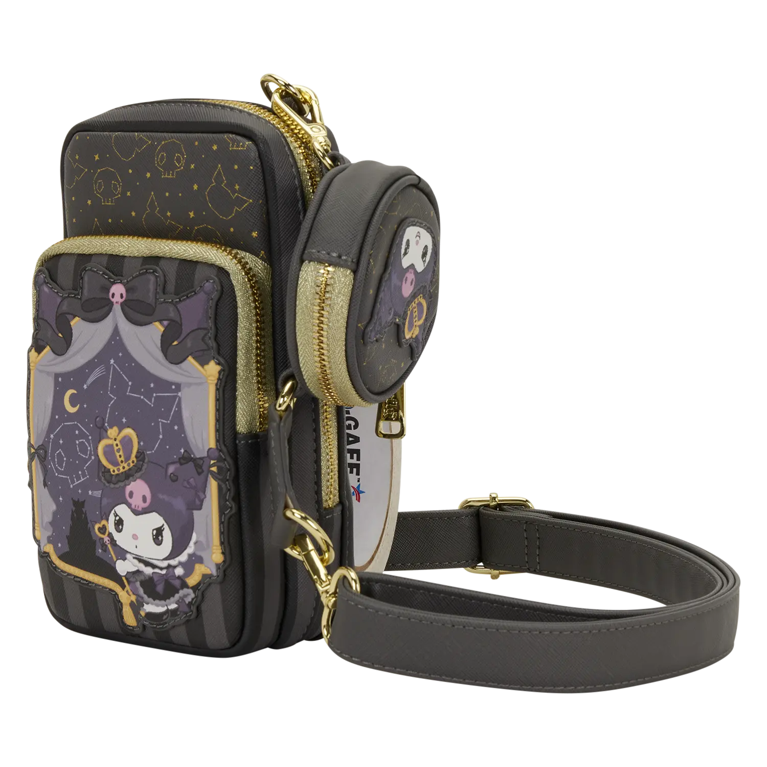 Sanrio Kuromi 20th Anniversary Cell Phone Crossbody Bag with Coin Bag - Image 6