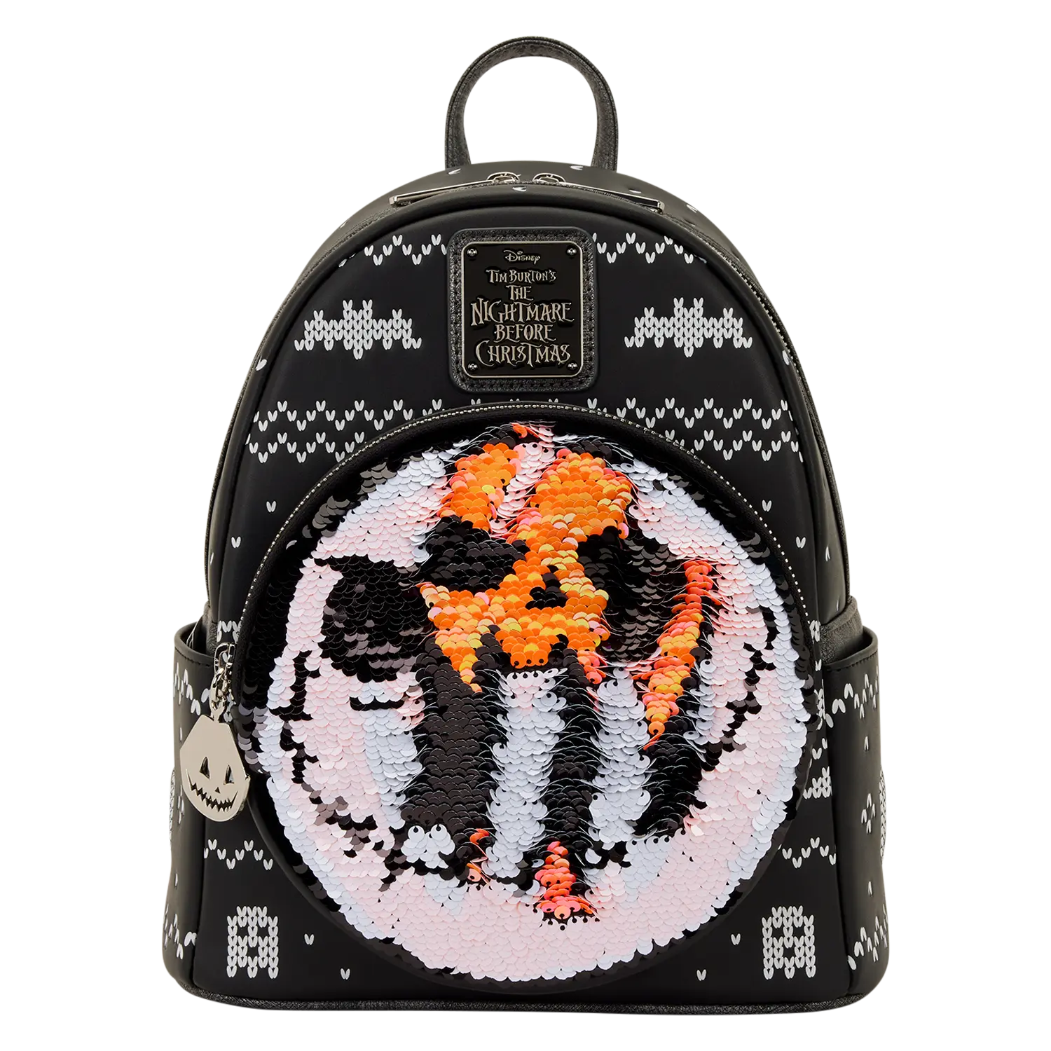 The Nightmare Before Christmas Jack Skellington Reversible Sequins Mini Backpack - Image 6
