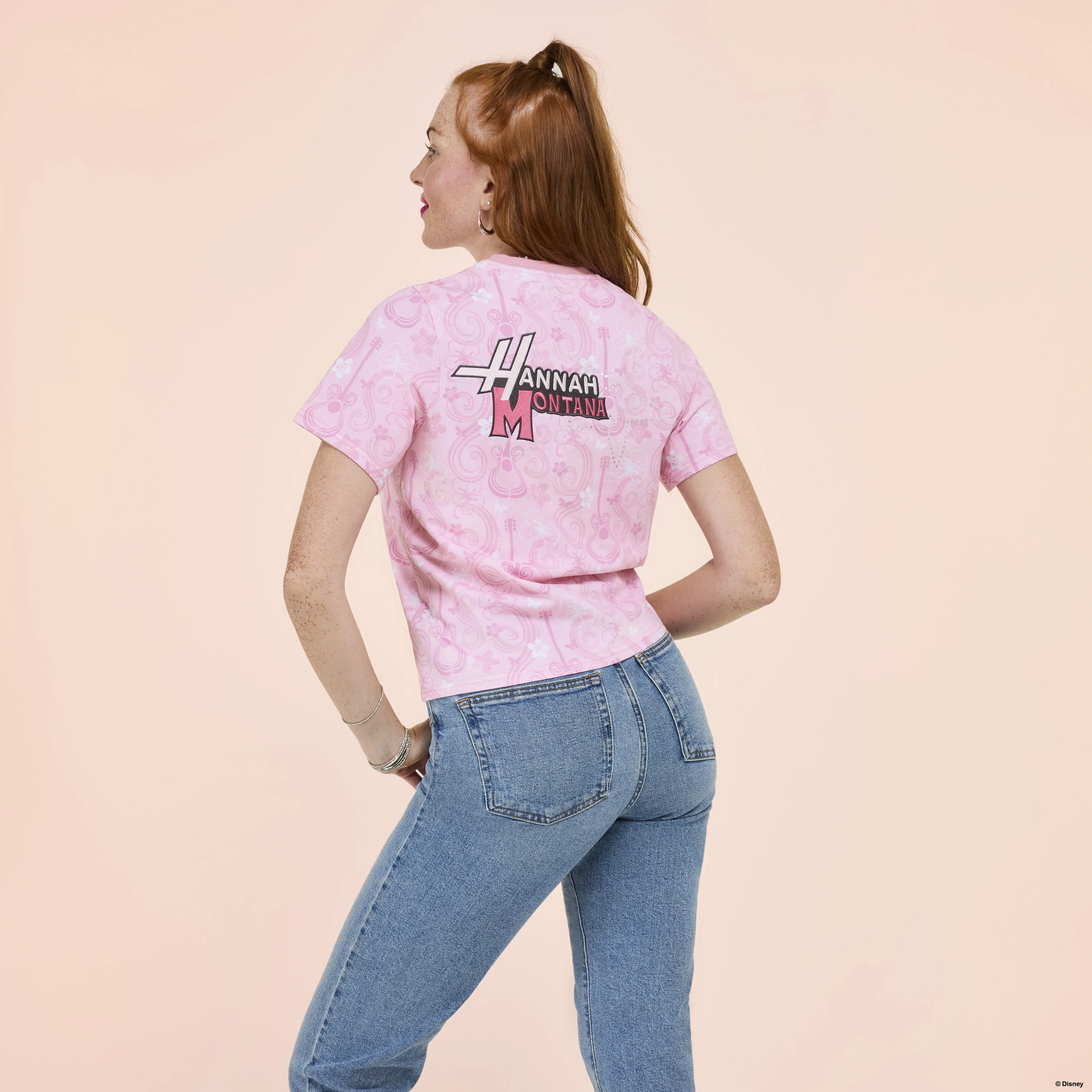 Hannah Montana Drawstring Hem All-Over Print Unisex Tee - Image 3
