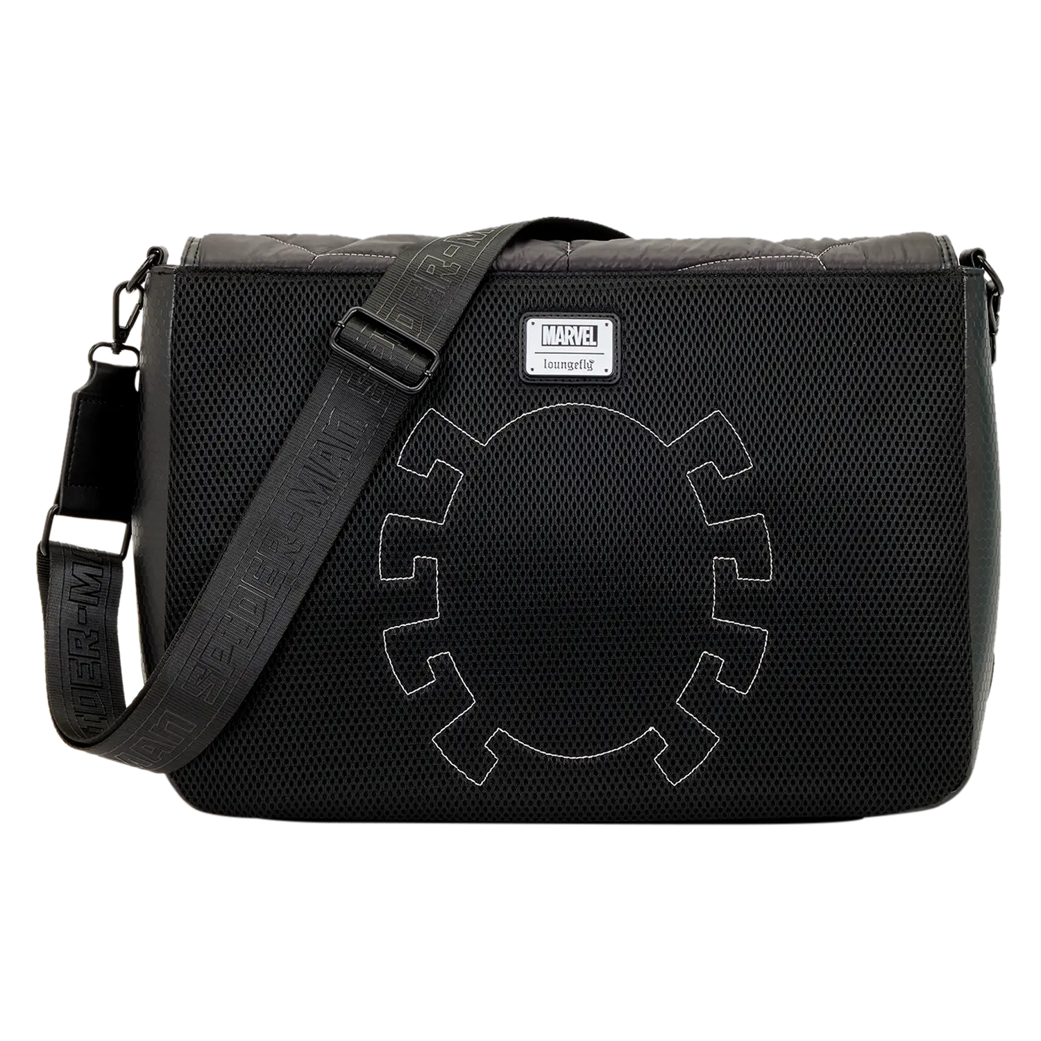 Spider-Man Black & White Suit Quilted Messenger Crossbody Bag - Image 6