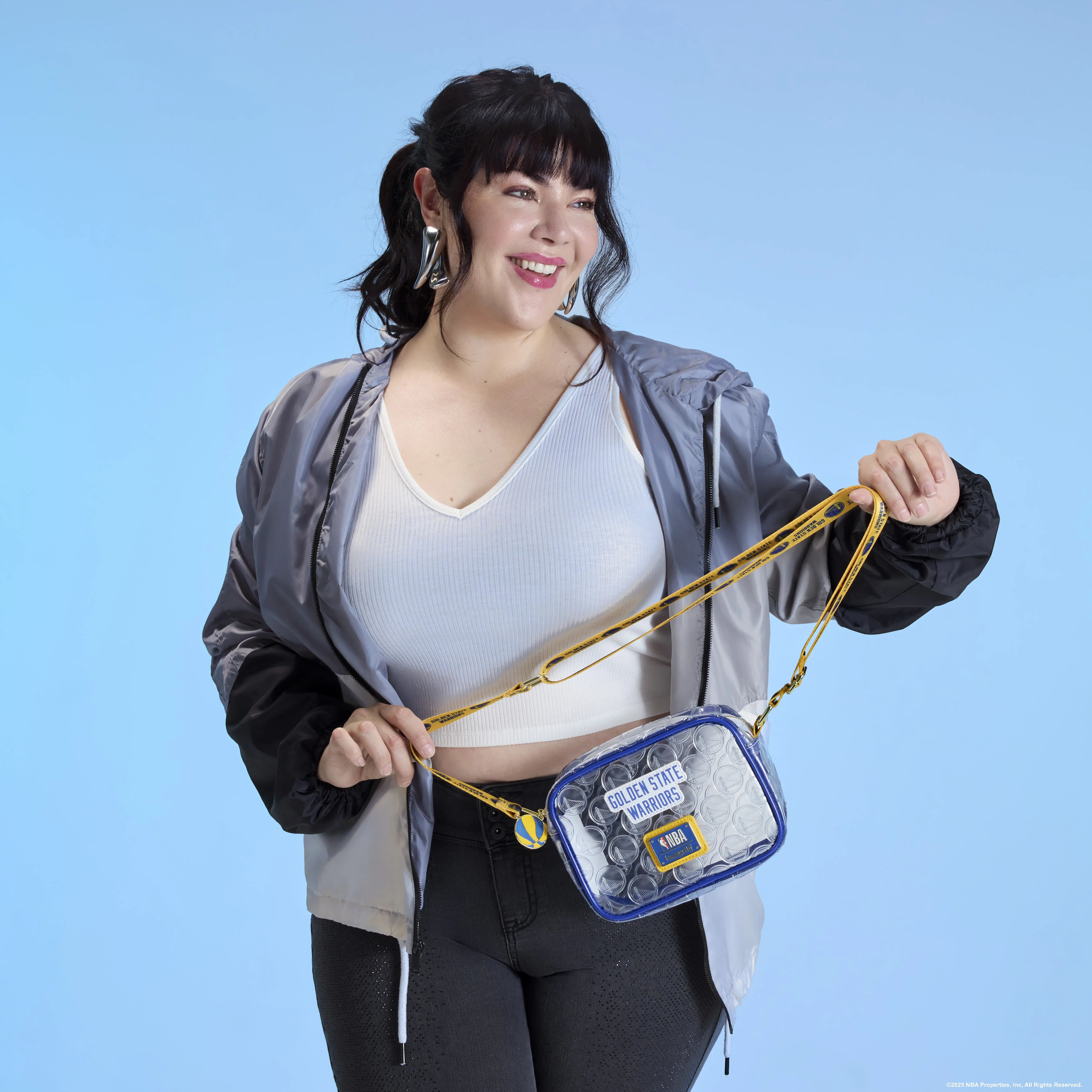 NBA Golden State Warriors Clear Crossbody Stadium Bag - Image 2