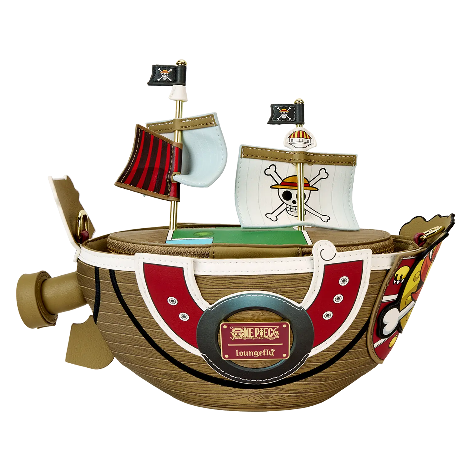 One Piece Thousand Sunny Ship Figural Crossbody Bag - Image 7