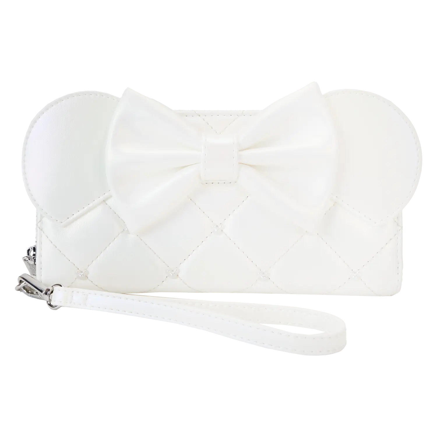 Minnie Mouse Iridescent Wedding Zip Around Wristlet Wallet