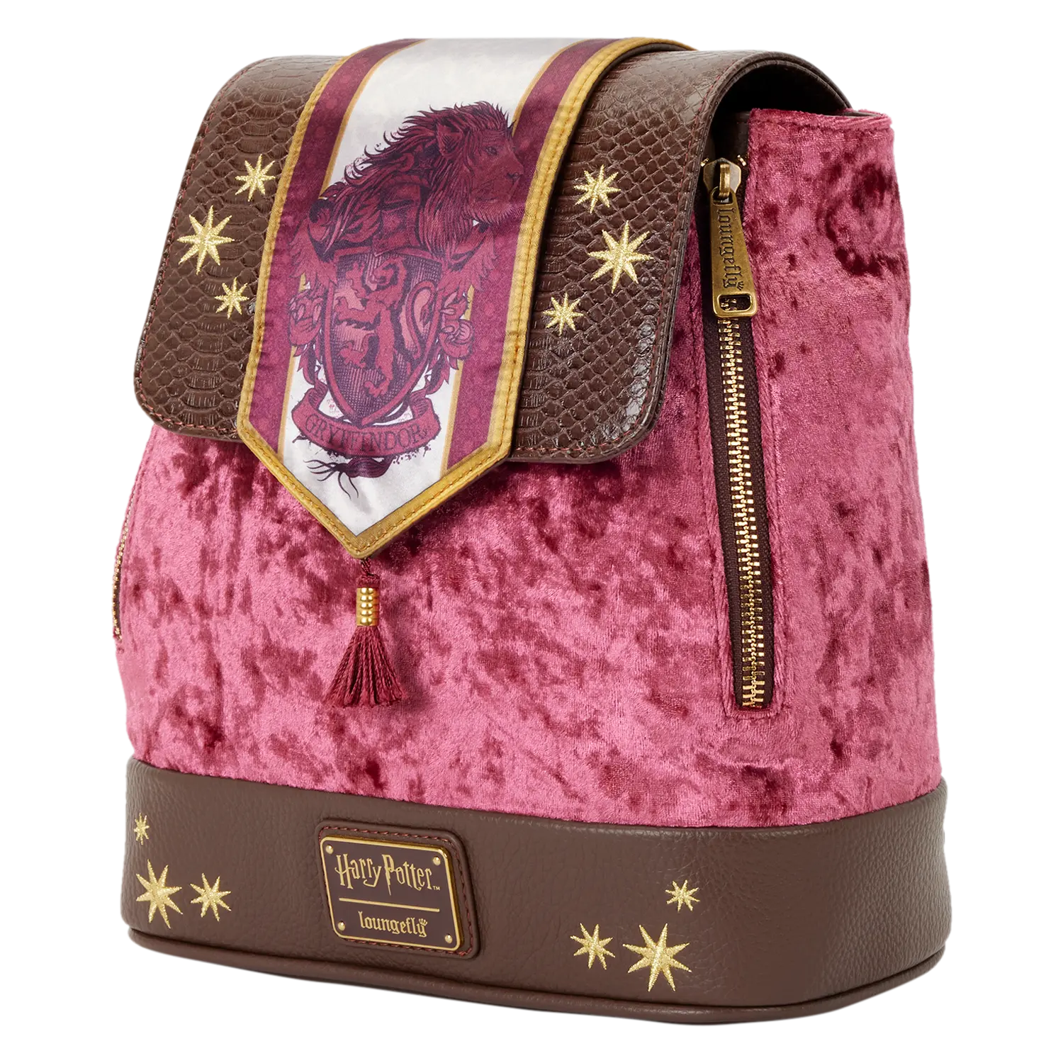 Exclusive Harry Potter Gryffindor Banner Velvet Mini Backpack - Image 4
