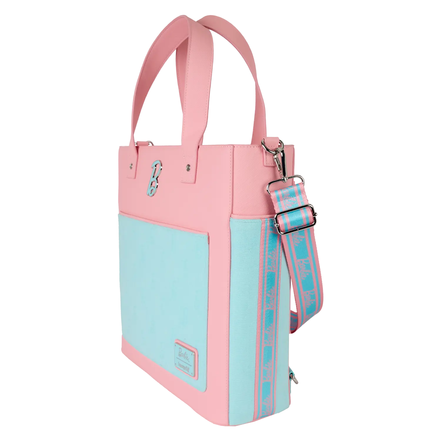 Classic Barbie Terry Cloth Convertible Backpack & Tote Crossbody Bag - Image 3