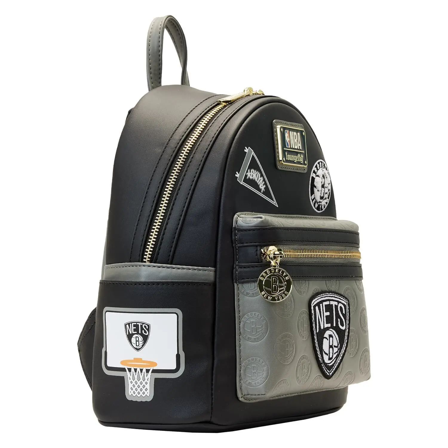 NBA Brooklyn Nets Patch Icons Mini Backpack - Image 5