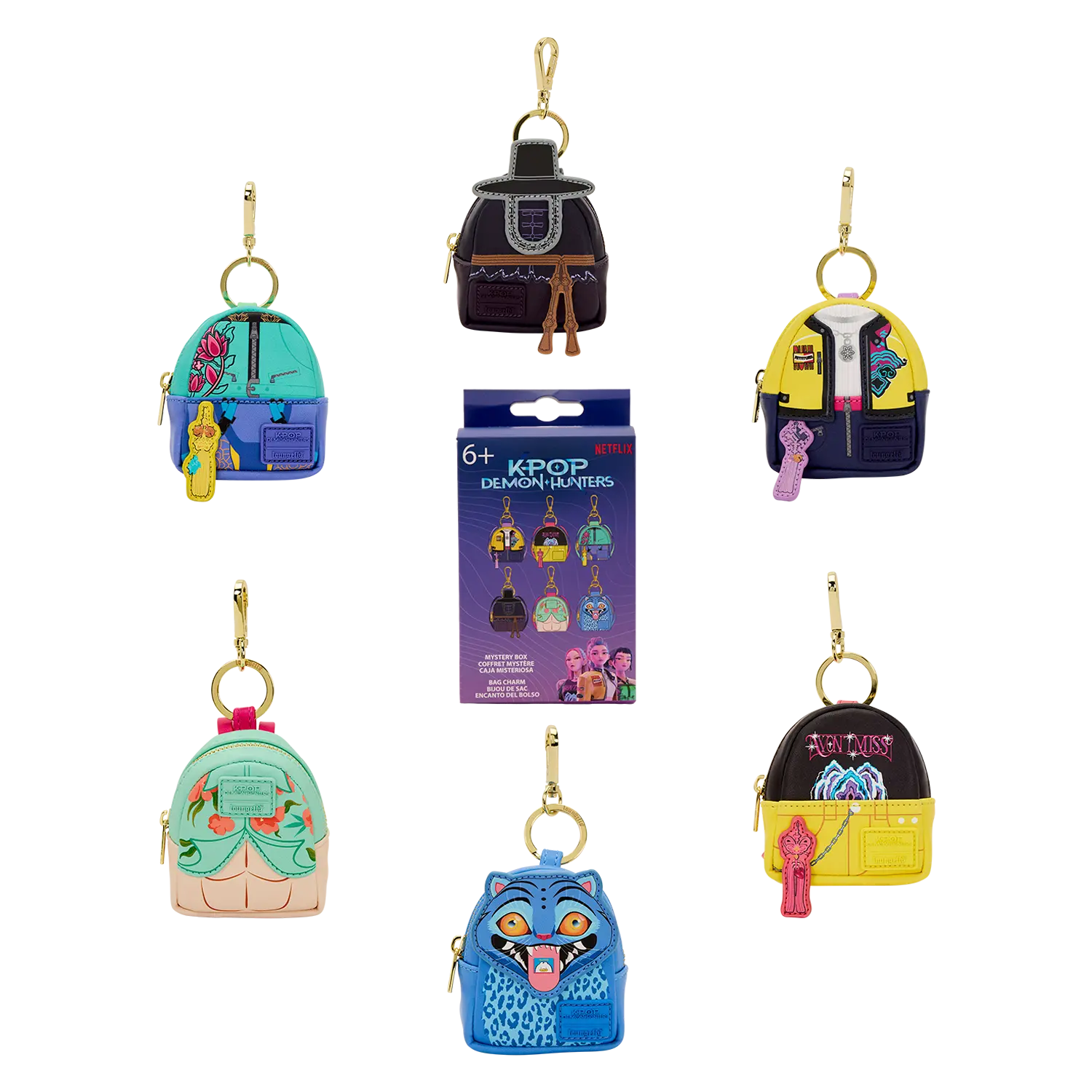 KPop Demon Hunters Cosplay Mystery Mini Backpack Keychain Charm