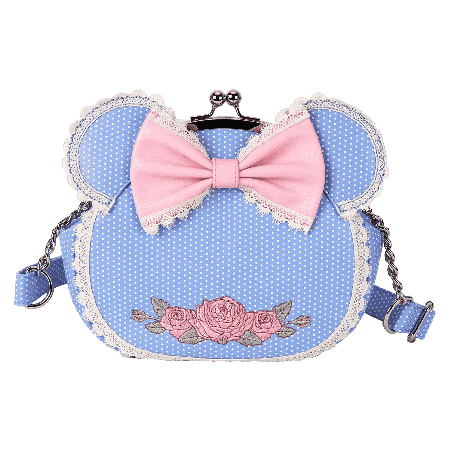 Minnie Mouse Floral and Lace Kisslock Crossbody Bag - Image 3