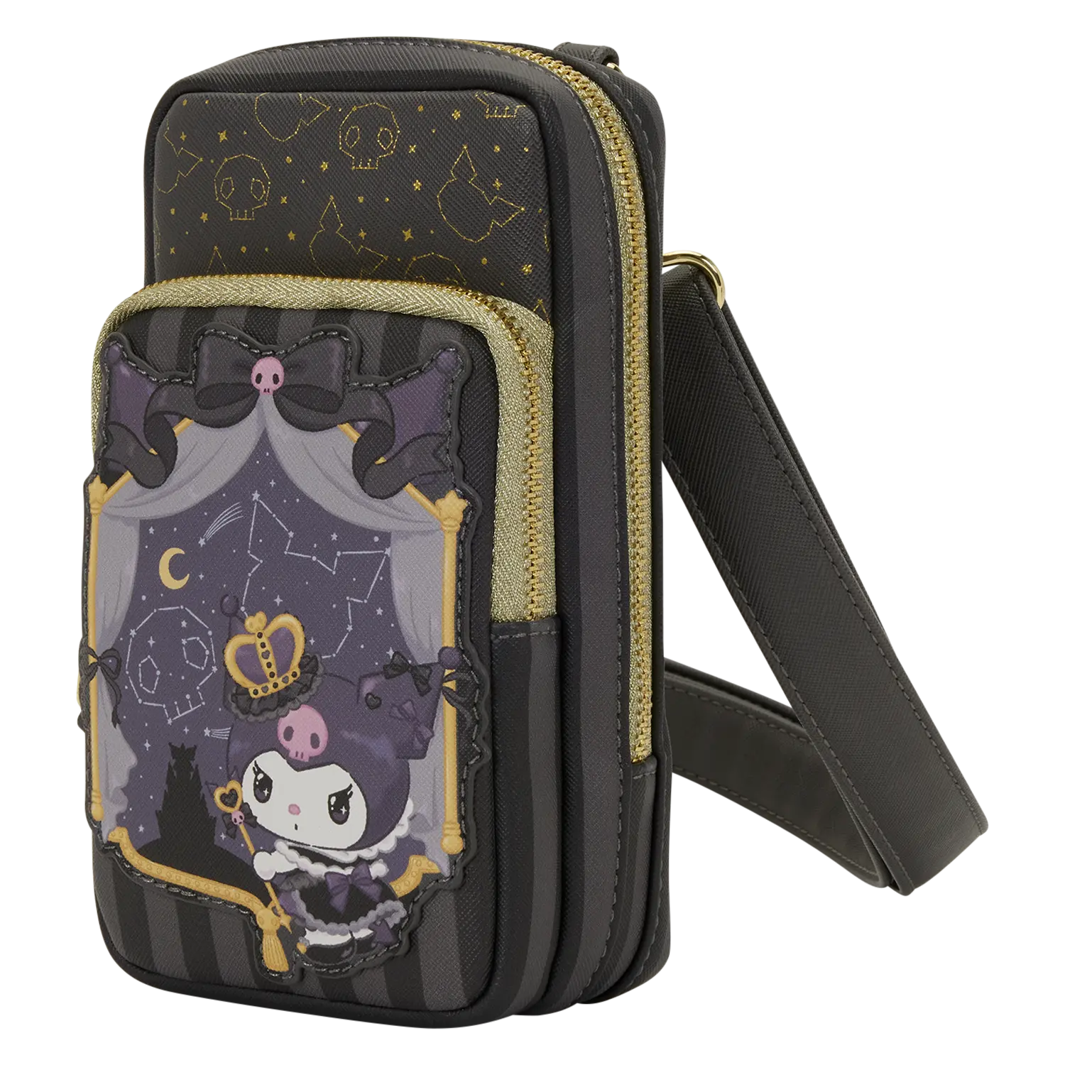 Sanrio Kuromi 20th Anniversary Cell Phone Crossbody Bag with Coin Bag - Image 4
