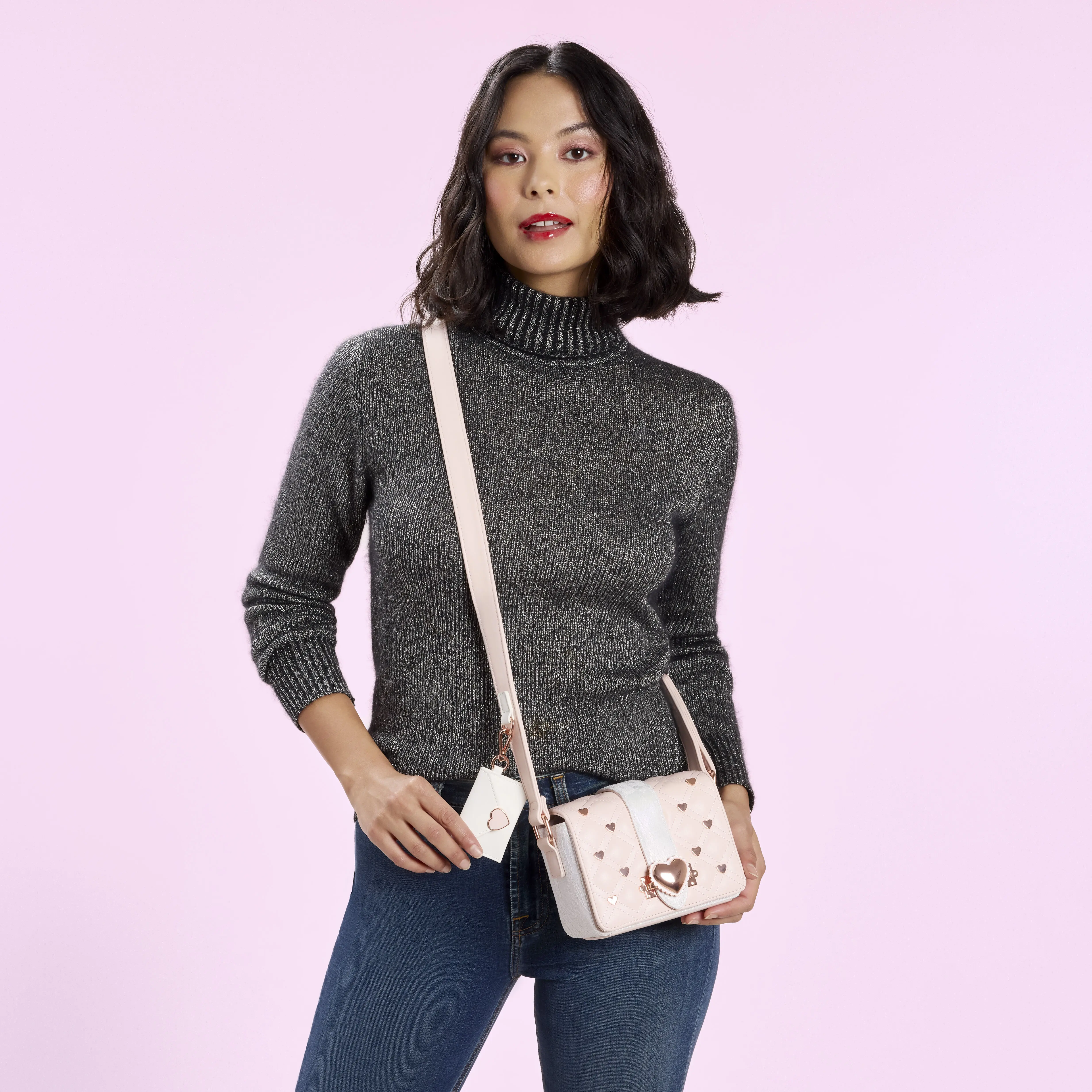 Loungefly Valentine's Day Heart Envelope Crossbody Bag with Coin Bag - Image 2