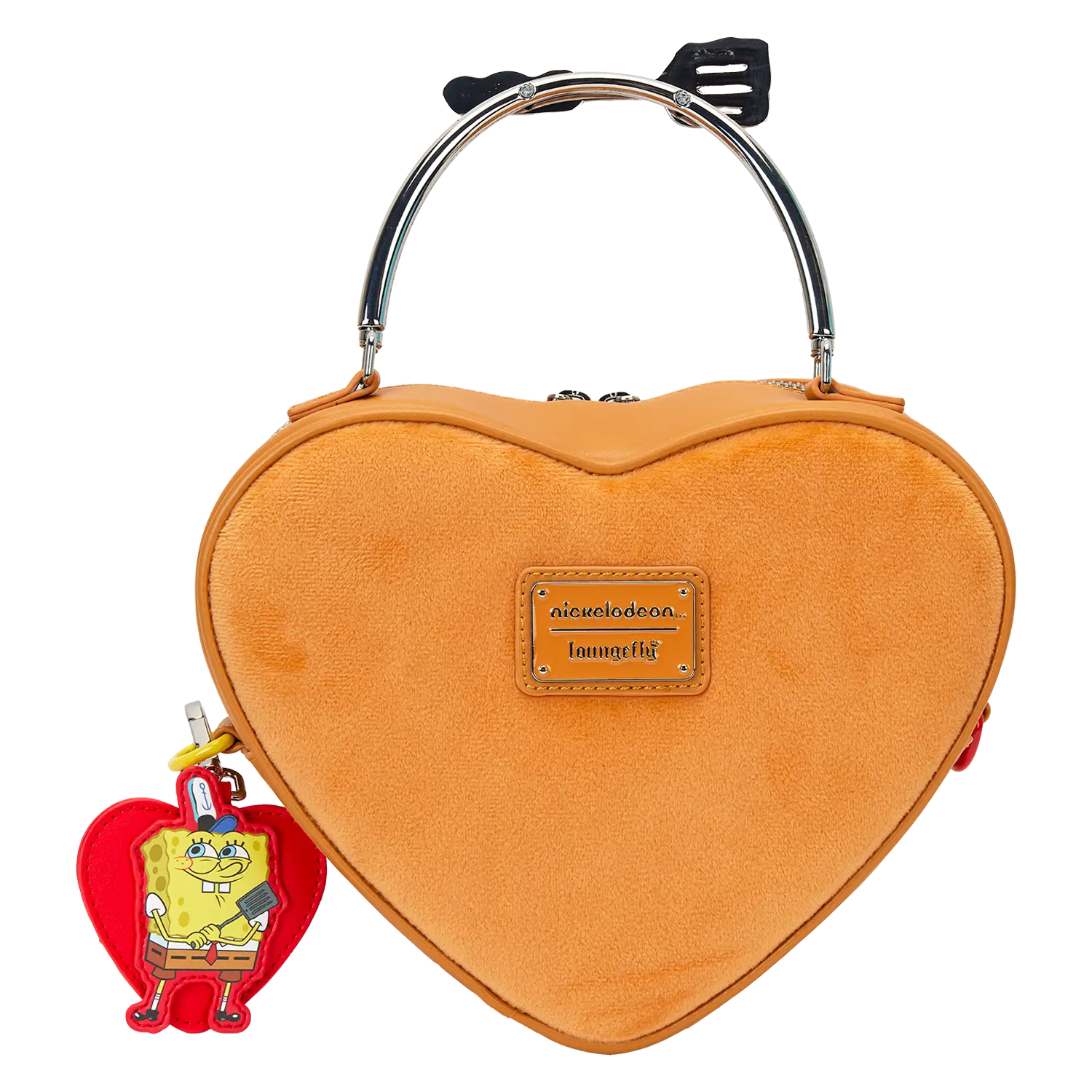 SpongeBob SquarePants Krabby Patty Plush Heart Figural Crossbody Bag - Image 6