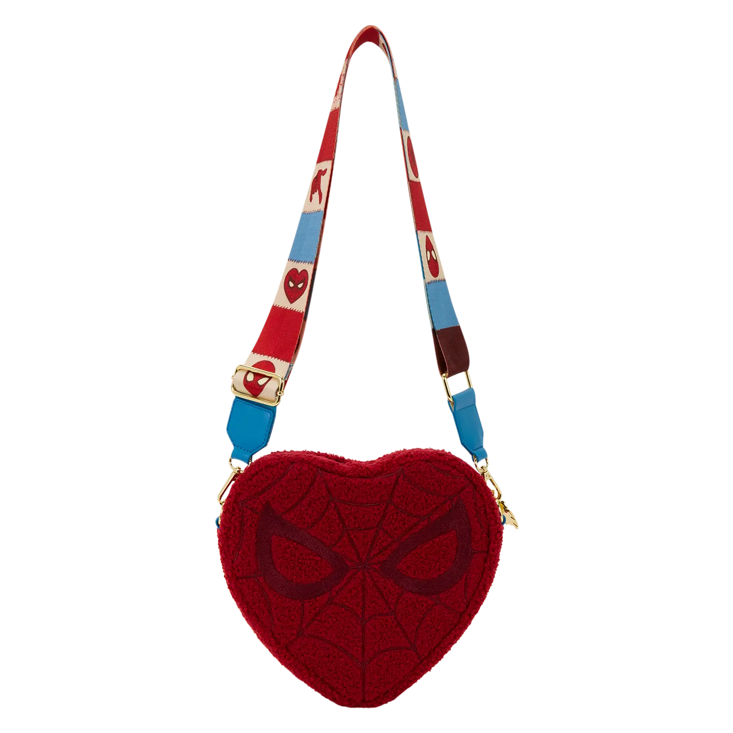 Spider-Man Sherpa Heart Shaped Crossbody Bag