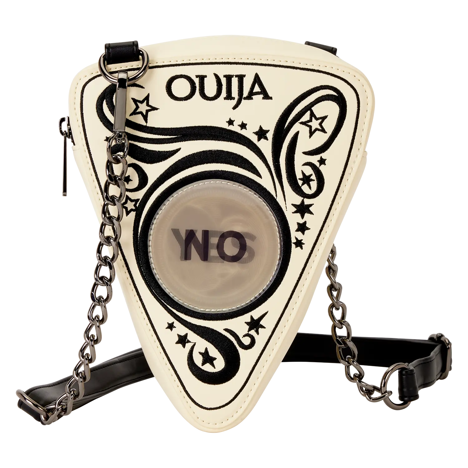 Ouija Planchette Lenticular Glow Figural Crossbody Bag