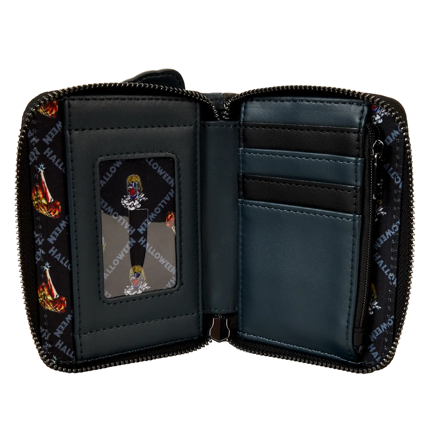 Halloween Michael Myers Jack-O'-Lantern Glow Zip Around Wallet - Image 6