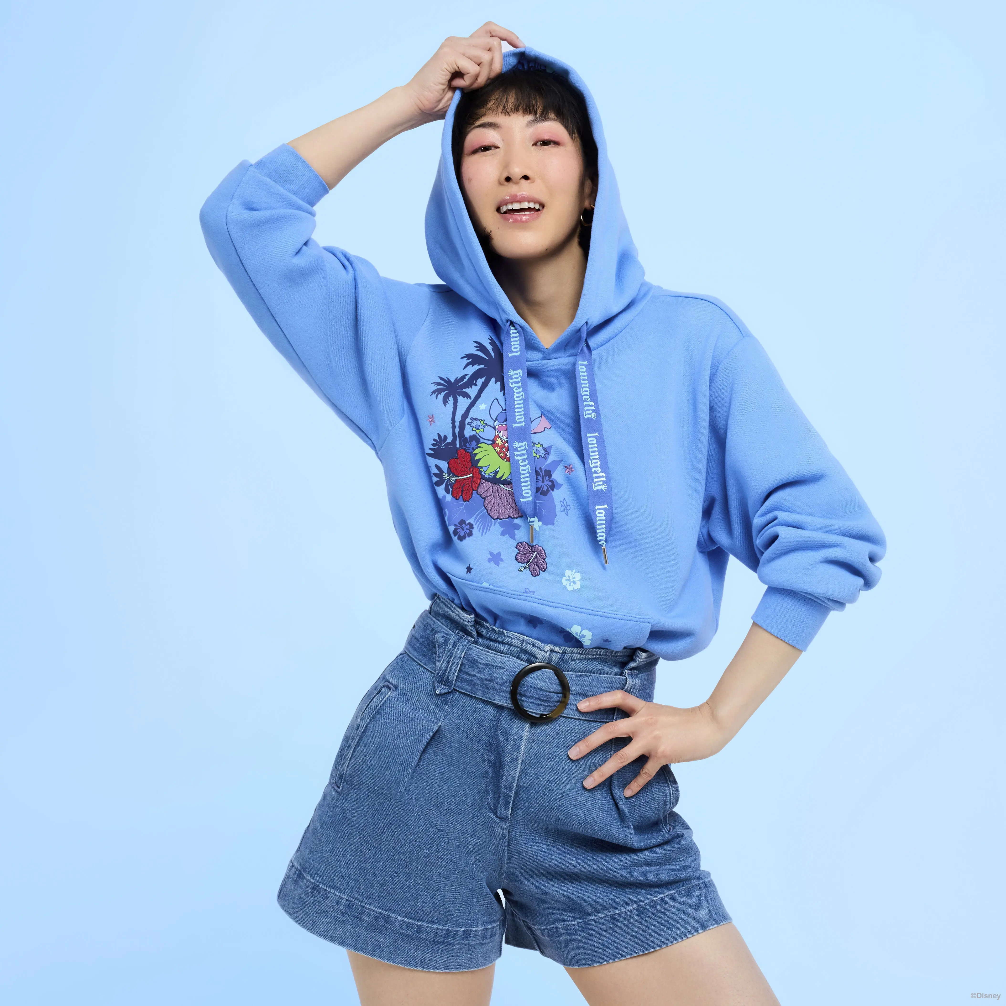 SDCC Limited Edition Stitch Floral Unisex Hoodie - Image 2